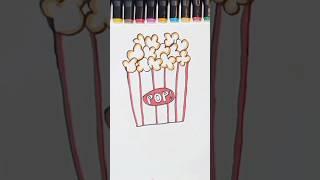 Popcorn Drawing  Fast Sketching | How to Draw popcorn | Aiman Drawings