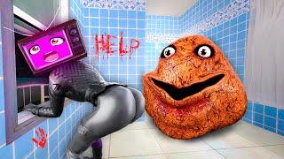 TV Woman RUNNING FROM CURSED POU 5 & TV MAN Saves TV Woman in Garry's Mod