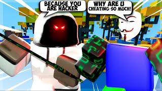 I Used CHEATS To TROLL A HACKER.. (Roblox Bedwars)