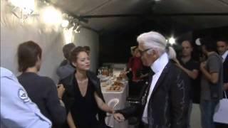 Freja Beha Erichsen & KarL LagerfeLd Backstage