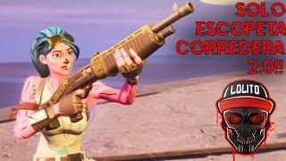 ¡GANANDO SOLO con ESCOPETA DE CORREDERA!  ~ FORTNITE 2