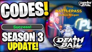 *NEW* All Working SEASON 3 UPDATE CODES FOR DEATH BALL! ROBLOX DEATH BALL CODES