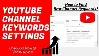 Youtube channel keywords settings