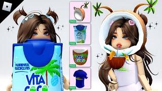 GET ALL 4 NEW ROBLOX FREE ITEMS FROM VITA COCO  2023