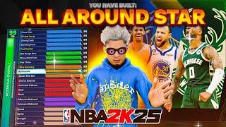 BEST GAME BREAKING GUARD BUILD NBA 2K25! *NEW* ALL AROUND STAR BUILD is a DEMIGOD! Best Build 2k25