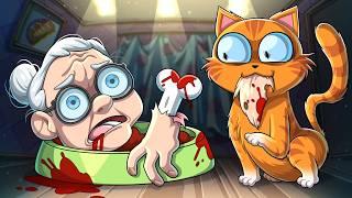 CAT KILLS GRANNY & DOG? I Am Cat VR Animation -  BUT CUTE Daily Life Animation