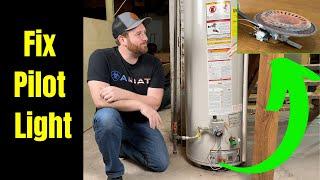 FREE Fix! Pilot Light That WON'T STAY LIT on Water Heater