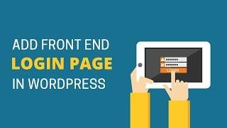 How to Add Front End Login Page and Widgets in WordPress