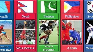 National Sports of different Countries in Asia & Oceania | List Of National Sports 2022 | DataTube