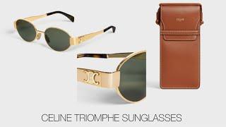 UNBOXING | Viral CELINE Triomphe Metal Sunglasses | Gold 