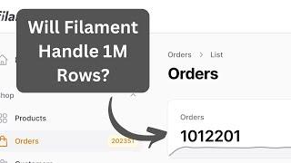 Filament Performance: 1M DB Rows - Benchmark