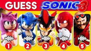 Guess The Sonic the Hedgehog 3 Characters by Voices  Sonic the Hedgehog 3 Movie Quiz |  fastQuiz