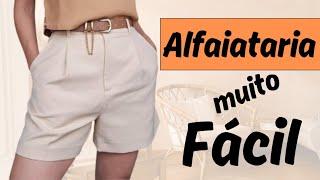 Easy for BEGINNERS! Cutting and Sewing of Tailored Shorts. No Pattern.