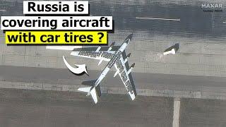 Why is Russia covering combat aircraft with car tyres ?