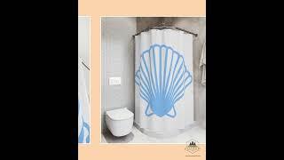 Coastal Shell Shower Curtain - Nautical Bathroom Decor, Beach Vibes, Ocean Theme, Gift for Beach ...