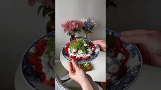 Летний салат #рецепты #салатбезмайонеза #салат #овощнойсалат #салатыизакуски #еда #закуски #лето