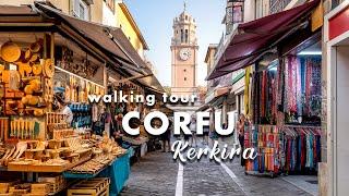 CORFU KERKIRA [4K]  GREECE  OLD TOWN KERKIRA  WALKING TOUR 4K