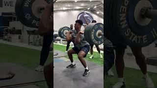 Nick Singleton Smashes HUGE 365 Pound Clean as a FRESHMAN! #shorts