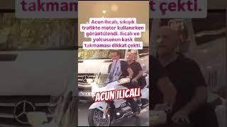 ACUN ILICALI SIKIŞIK TRAFİKTE MOTOR KULLANIRKEN GÖRÜNTÜLENDİ