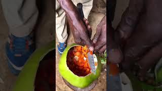 Cooking in a calabash is an art. #rasginga #grenada #outdoorcooking