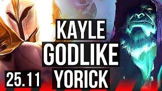 KAYLE vs YORICK (TOP) | 7k comeback, 7/3/11, Godlike, 41k DMG | EUNE Master | 25.11