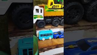Toy cars, Tayo buses and tractor trucks #toys