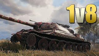 IS-7 allein gegen 8 Feinde - World of Tanks