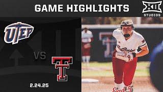 UTEP vs. Texas Tech (2.24.25) Highlights | 2025 Big 12 Softball