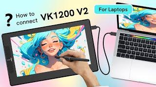 Studio VK1200 V2 One Cable Connection for Laptops | Veikk