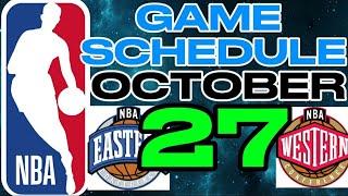 NBA Game Schedule Tomorrow October 27,2024 | NBA Season 2024 -2025