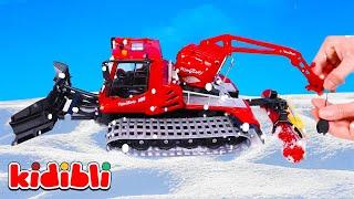 Snowy Roads and Snow Plows for Kids! ️ Fun and Educational Winter Vehicle Adventures | Kidibli