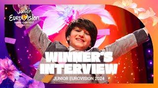 Andria Putkaradze's interview after winning Junior Eurovision 2024 | #JESC2024