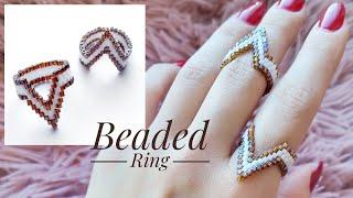 Мастер-класс: Кольцо из бисера | Tutorial: Beaded ring