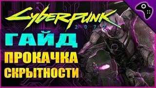 КАК ПРОКАЧАТЬ СКРЫТНОСТЬ / +120.000 EXP ЗА ЧАС / CYBERPUNK 2077 (КИБЕРПАНК) ГАЙД