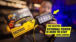 The BEST External Powered Headlamp Yet - Nitecore HU2000 (2000 lumens)