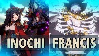 GBVSR:Inochi (Nier) Vs Francis (Lucilius)| High Level Gameplay.