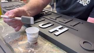 Painting letters with one shot planters enamel the right way!