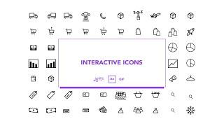 Interactive E-commerce Icons