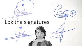Lokitha signatures in English