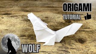 HOW TO MAKE WOLF ORIGAMI TUTORIAL | PAPER WOLF ORIGAMI FOLDING | ORIGAMI WORLD WOLF PAPER CRAFT