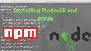 How to install NPM and NodeJS on your Mac!