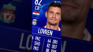 Dejan Lovren fifa card #croatia #dinamozagreb #liverpool #lyon #fifa #fifamobile #fifacard #football