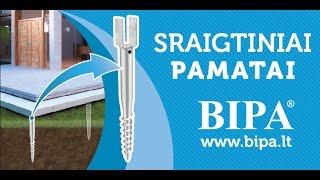 Bipa sraigtiniai pamatai - terasoms, tvorai, namui - jokio betonavimo. Greitai įrengiami pamatai.