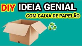 DIY- FÁCIL DE FAZER COM CAIXA DE PAPELÃO DO LIXO AO LUXO