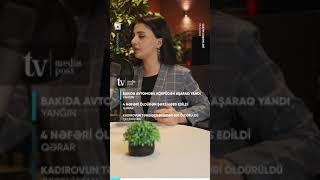 Bakıda avtomobil körpüdən aşaraq yandı #shorts