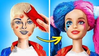 Extreme makeover from doll to Harley Quinn | Tiny hacks and gadgets for doll by Ha Hack