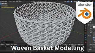 how to Easily make a Woven basket in blender | blender tutorial