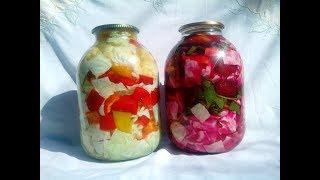 Капуста квашеная в банке хрустящая и вкусная. 2 рецепта на зиму.