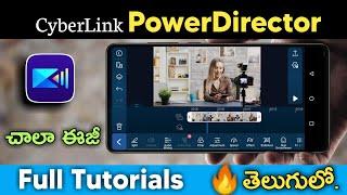 Powerdirector editer video editing Telugu | how to use PowerDirector editer | Powerdirector