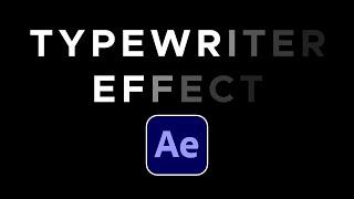 SUPER EASY Typewriter effect - After Effects Tutorial for beginners